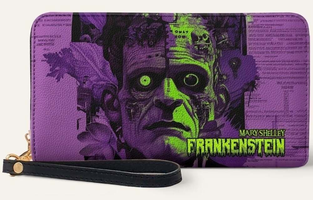 "Frankenstein" Lablight Violet Wallet Horror Goth Halloween Mary Shelley New